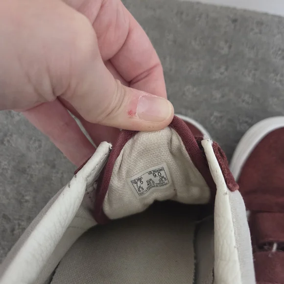 Red and Cream Velcro Sneakers - Picture 5 of 6